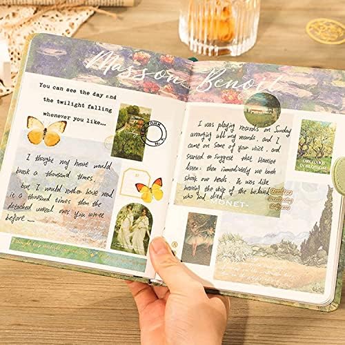 Estetinis scrapbooking rinkinys su B6 sąsiuviniu ir lipdukais